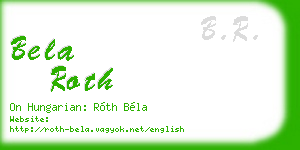 bela roth business card